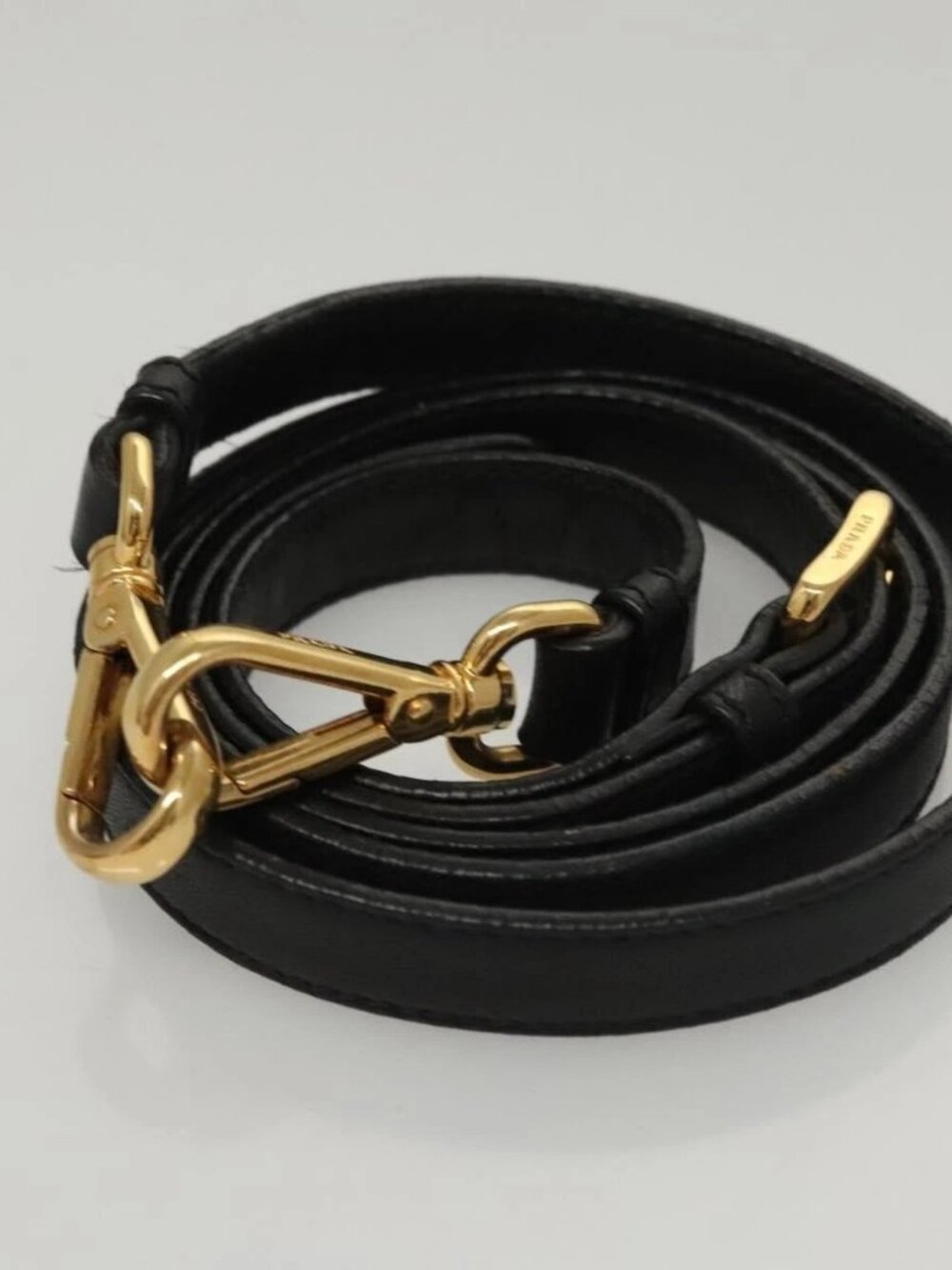 PRADA ribbon Shoulder Bag Leather Purple Gold - Picture 8 of 16